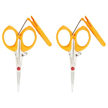 KRONEN 釣魚線專用剪刀  不鏽鋼材質  安全保護套  鑰匙圈可掛  CR185  2支