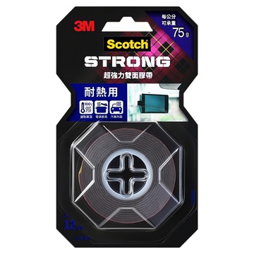 3M SCOTCH 耐熱用超強力雙面膠帶 1.5m x 12mm  V1206N  1個