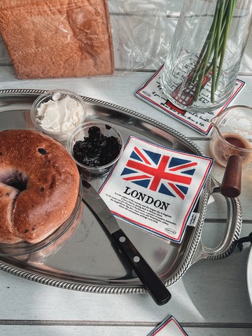 韓國mamanaube | London 倫敦國旗 杯墊/文青/咖啡杯墊/下午茶用