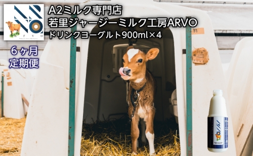 ジャージー牛 A2ミルク ドリンクヨーグルト 900ml×4本 北海道 オホーツク 佐呂間町 ヨーグルト ドリンク 牛乳 乳飲料 乳製品 定期便