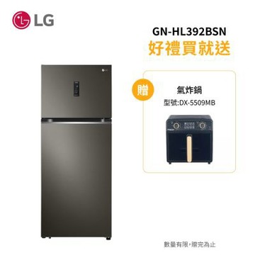 LG 樂金 395公升 一級能效 WiFi智慧變頻雙門冰箱-星夜黑(GN-HL392BSN)(送基本安裝)