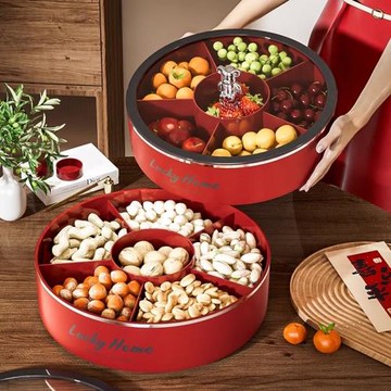 德國2024新款果盤高端精致高顏值客廳茶幾家用密封水果干果收納盒