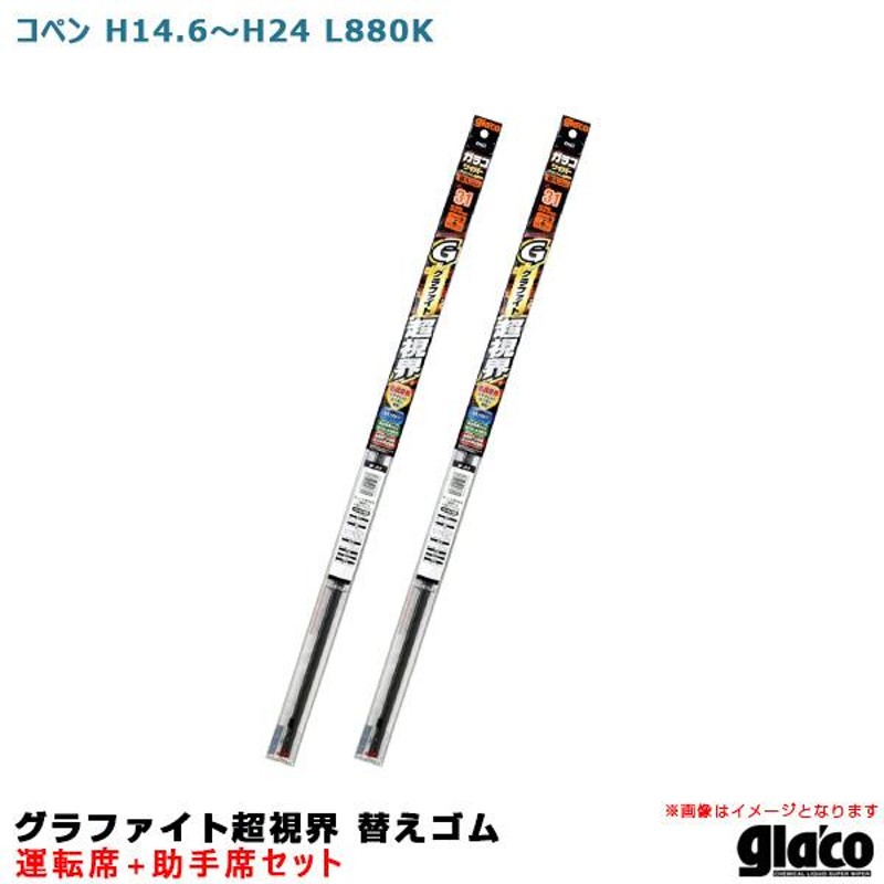 ソフト99 ガラコワイパー グラファイト超視界 替えゴム 車種別セット コペン H14.6〜H24 L880K 運転席+助手席 | LINEショッピング