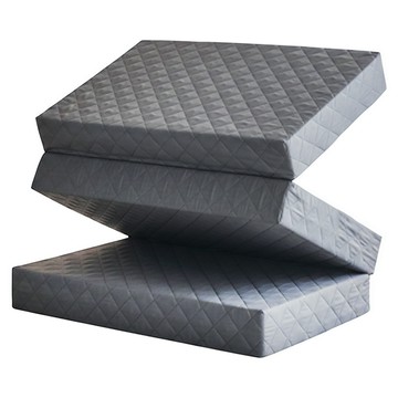 HOME JOBS 三折式床墊上墊  15cm  炭灰色  雙人加大