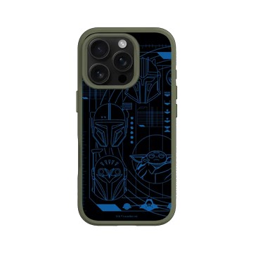 iPhone 16 Pro SolidSuit 海藻綠 - 迪士尼-星際大戰 Star Wars - 曼達洛人-線稿風格