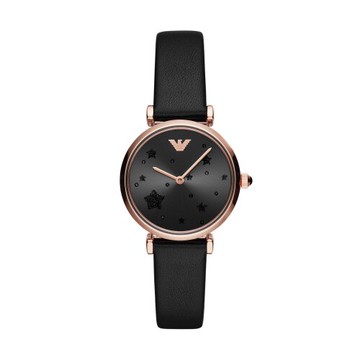 送禮首選★EMPORIO ARMANI星光時尚皮帶腕錶32mm(AR11225)  附提袋【全館滿額折價★APP下單點數4倍送】線上購買享_實體門市同步服務