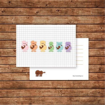 Guitar Player 店長繪製原創插畫 小吉仔圖鑑明信片 卡片 生日卡