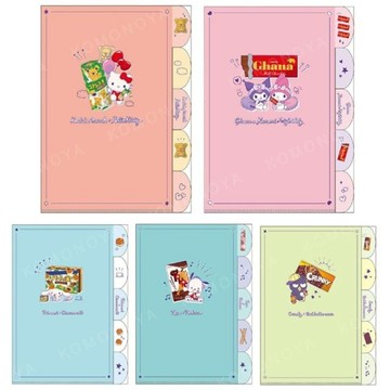 小禮堂 Sanrio 三麗鷗 x 樂天 A4 5層分類資料夾 Kitty 大耳狗 美樂蒂 帕恰狗