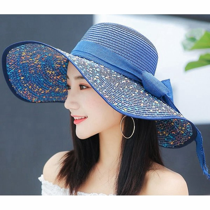ひさしが大きめ麦わら帽子 レディース リゾート 人気 夏 トレンド 帽子 キャップ アロハ Uv対策 日焼け防止 L400 0050 通販 Lineポイント最大0 5 Get Lineショッピング