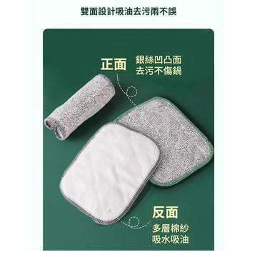 💕首發特殺  💕全新上市 銀絲棉紗雙層加厚不易沾油刷碗神器 廚房專用洗碗巾 銀絲棉紗雙層加厚不易沾油刷碗神器 沾油不