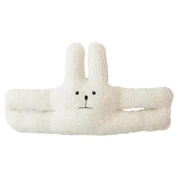 E.dot可愛絨毛防夾手門擋/門阻  小兔款 白色  1個