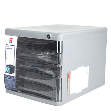 得力Deli文件資料櫃/E9795/270x360x260mm/灰色/5抽/附鎖