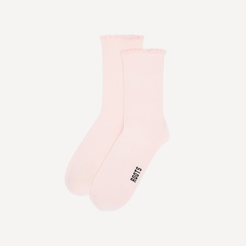 Roots 配件- ALICE RUFFLE 短襪 (粉紅色)