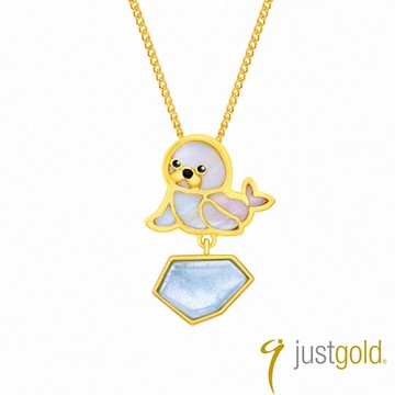 【Just Gold 鎮金店】冰川珍奇-海獅 黃金吊墜(不含鍊)