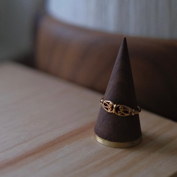 Emerald Gift。拈翠-法國製18K包金戒指-絕版