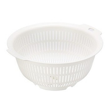 小禮堂 Inomata 日本製 圓形瀝水籃 (白色款) 4905596-011163