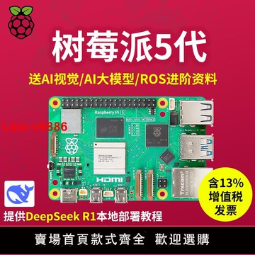 【台灣公司 超低價】樹莓派5代 Raspberry Pi 5開發板AI入門套件PCIe編程4B主板python