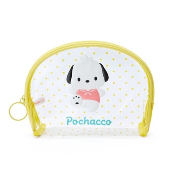 【震撼精品百貨】Pochacco 帕帢狗~日本三麗鷗Sanrio帕恰狗 餃形透明化妝包 (點點款)*93577