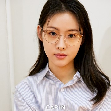CARIN 光學眼鏡 ALEX R+ C3 圓形眉框 - 金橘眼鏡
