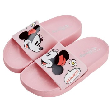 BORUI 柏睿鞋業 兒童款 Disney 米妮印刷造型防水拖鞋  210mm  粉色