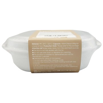 SHIMOYAMA 微波蒸煮米飯冷凍冷藏保鮮盒 400ml  1個  15.1 x 13.1 x 5.5cm