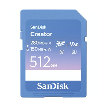 【SanDisk】Creator 512G UHS-II SDXC U3 V60 C10 記憶卡