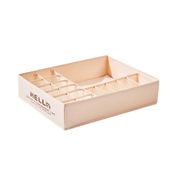 【英國FGODA】布藝折疊式襪子/內衣褲分隔收納盒(無蓋)-3入