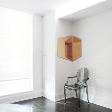 Hyfen 轉角鏡鏡子HEX掛鏡家具家飾掛件紐約設計六角造型 - 小號-銅色