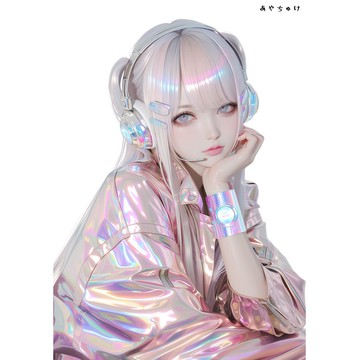 【5 月新品 3】07-124-0177 人物貼紙 賽博龐克風格