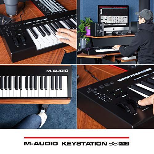 M-Audio 88鍵USB MIDIセミウェイト・キーボード バーチャルシンセ、DAWパラメーターコントロールが可能 Keystation 88MK