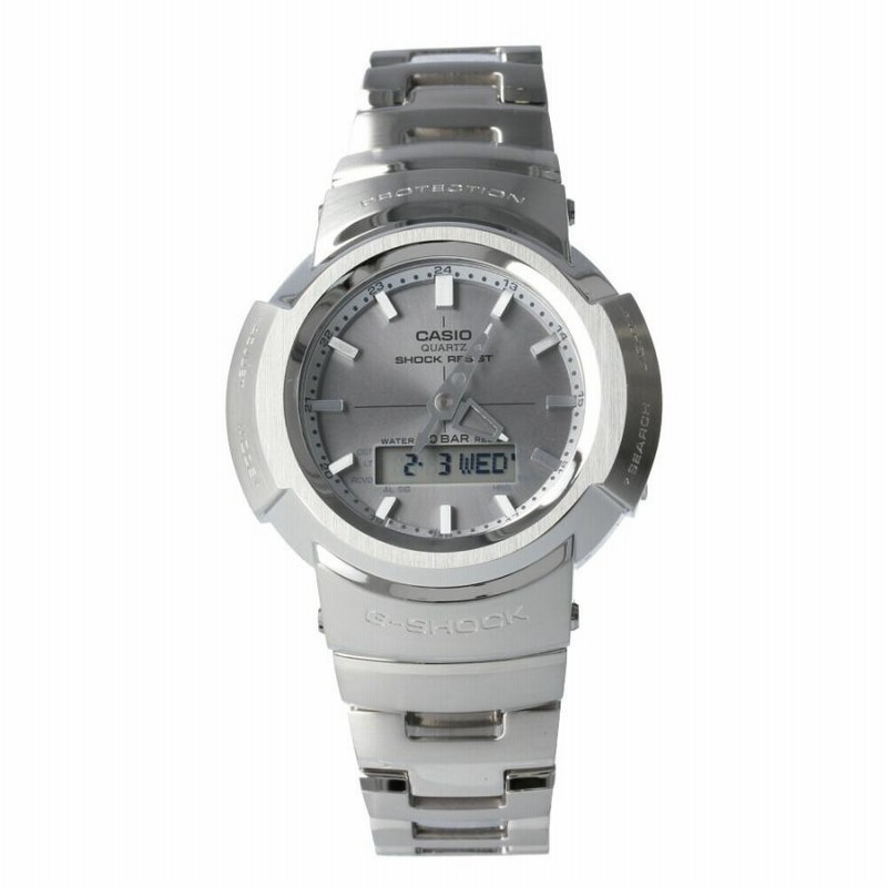 希少 極美品 カシオ G-SHOCK フルメタル アナデジ 腕時計 シルバー G-SHOCK 腕時計 ジーショック 時計 ウォッチ CASIO カシオ