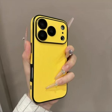 純色素皮 牛仔面料 自帶鏡頭膜 防摔殼 用於iPhone17 i16 手機殼 i15 i14 i13 i12 i11