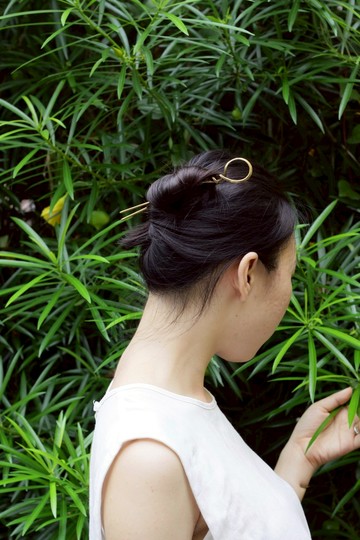 極簡線繞/雙簪/黃銅手作