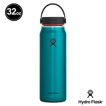 Hydro Flask 官方旗艦 32oz/946ml 輕量寬口提環保溫瓶 青石藍