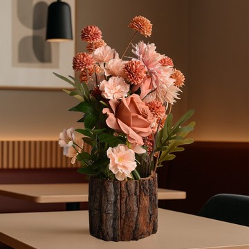 【Meric Garden】琥珀年華 焦糖玫瑰仿真花藝