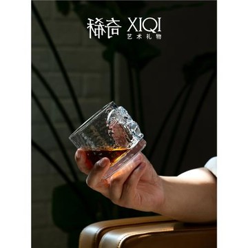 稀奇藝術玻璃杯男士威士忌杯天使浮雕whisky杯冷水杯
