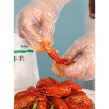 一次性手套專用食品級整箱加厚塑料獨包餐飲小包透明商用龍蝦廚房