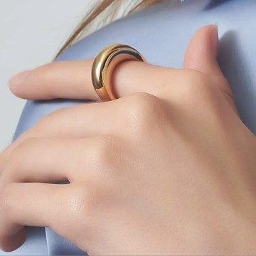 Gold Statement 宣言戒指 - US#8號