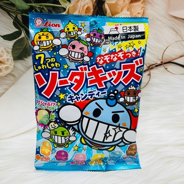 日本 LION 獅王 7味綜合水果&汽水風味糖 橘子 葡萄 桃子 哈密瓜 檸檬 萊姆 可樂