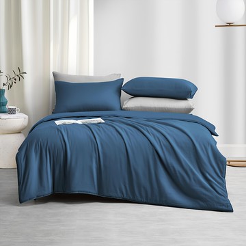 J-bedtime 床寢時光 床包組  質感藍  雙人加大  床包 + 枕套2個