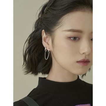 小麋人925純銀雙耳洞耳釘女高級感耳環簡約小巧ins風氣質大方耳飾