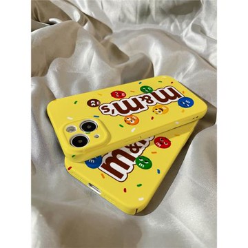 卡通巧克力豆適用三星S24手機殼S23Ultra新款s24FE菲林A55硬殼s22+Plus防摔A54保護套A53女A52全包A35高級5G