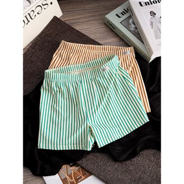 男士內褲純棉寬松阿羅褲男生2025新款秋季條紋平角褲男式居家短褲