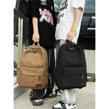 休閑背包男2023新款帆布大容量學生書包戶外旅行牛津布男女雙肩包