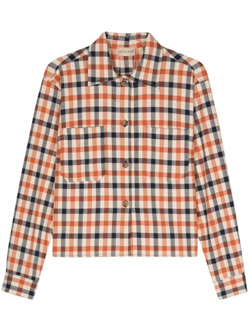 Stella Nova - check-pattern long-sleeves shirt - women - Polyester/Viscose/Elastane - 38 - Neutrals