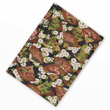 日本裝訂筆記本　手工製作　友禪日本紙　公平貿易紙