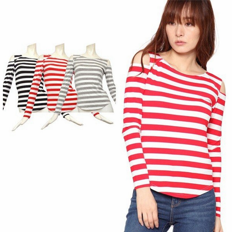カットソー Tシャツ 春夏 長袖 ビッグシルエット ボーダーカットソー 長袖 レディース 通販 Lineポイント最大get Lineショッピング