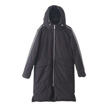 韓版修身中長款時尚連帽羽絨服