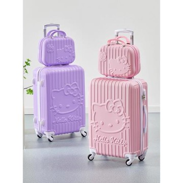 HelloKitty行李箱女學生粉色系可愛卡通拉桿箱kt貓子母旅行箱密碼