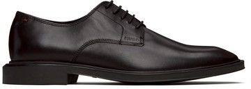 HUGO 黑色 Rubber-Sole Leather 德比鞋